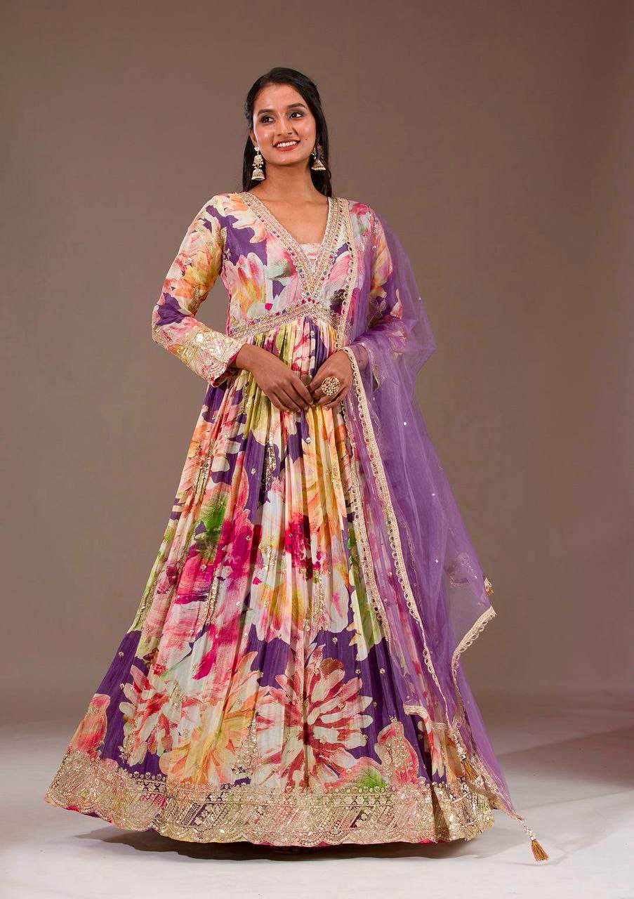 Beautiful Gown with dupatta for women