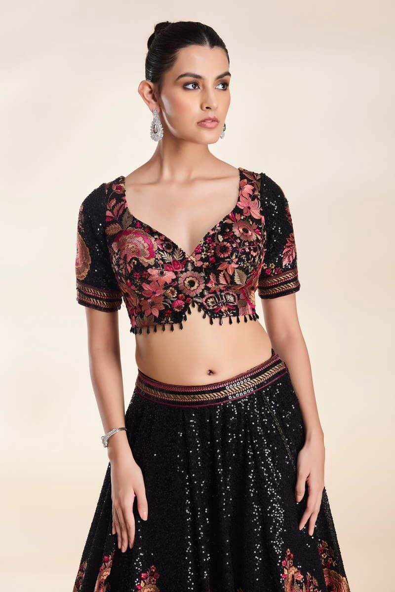 Black lehenga for women