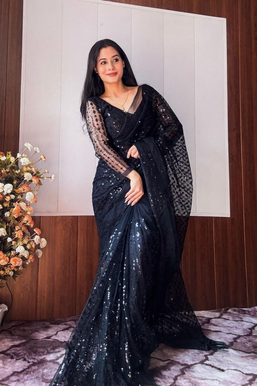 Party wear Black saree for women