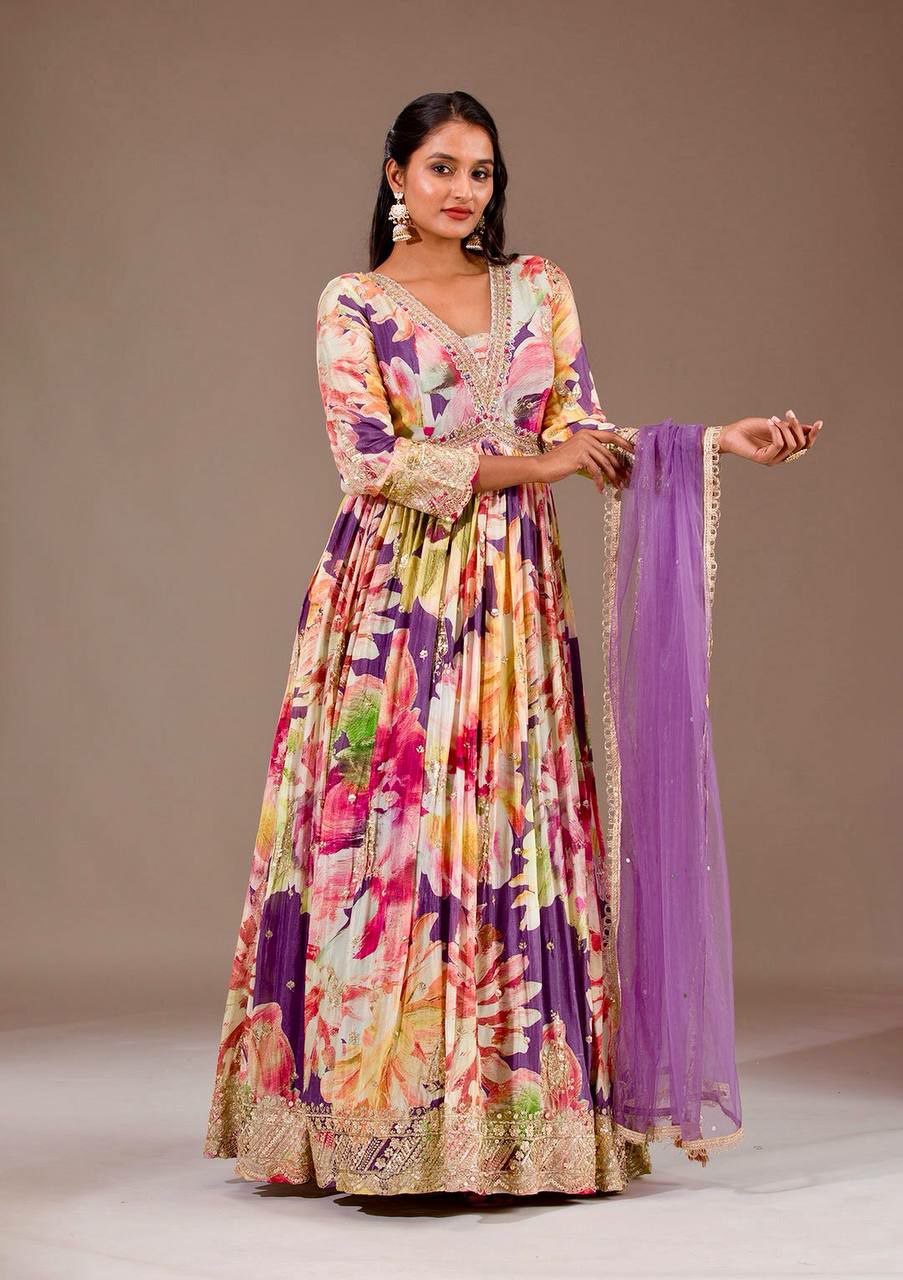 Beautiful Gown with dupatta for women