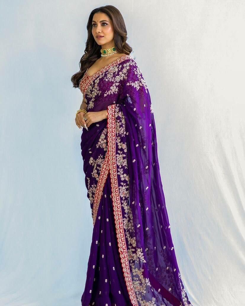 Soft Rangoli blooming silk saree for women