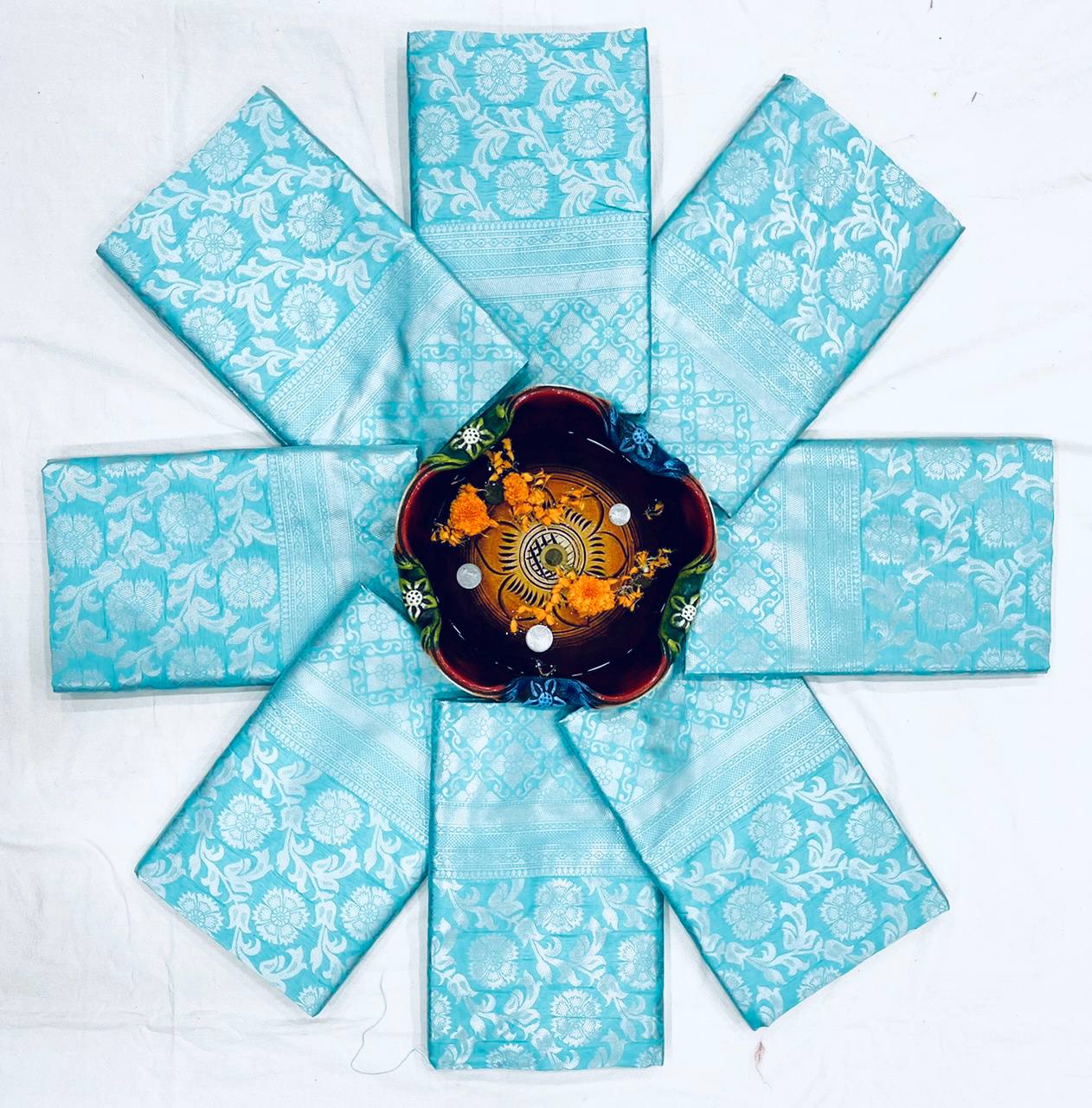 silk saree for women sky blue saree