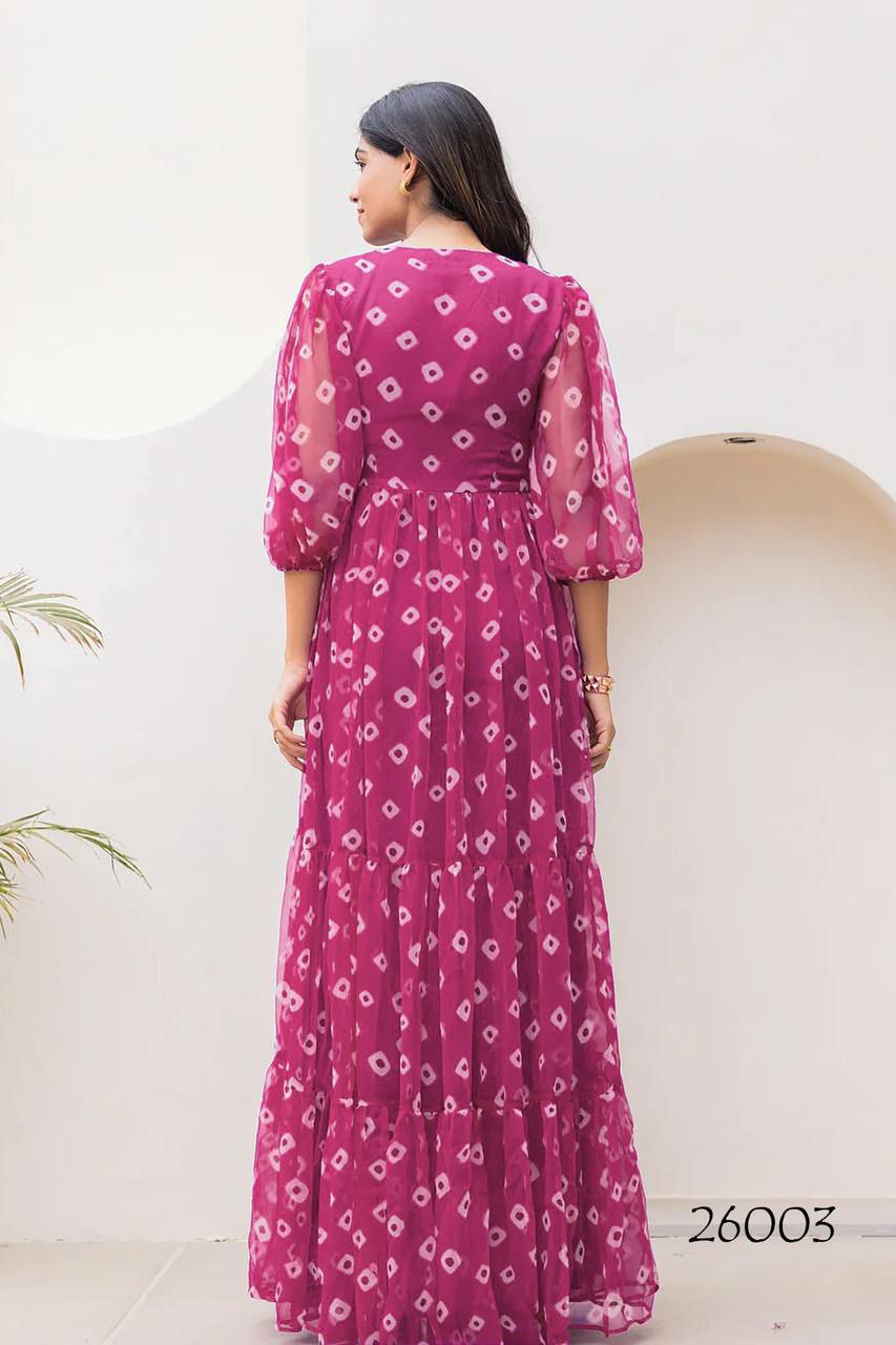 Women Floral Print Empire Dress