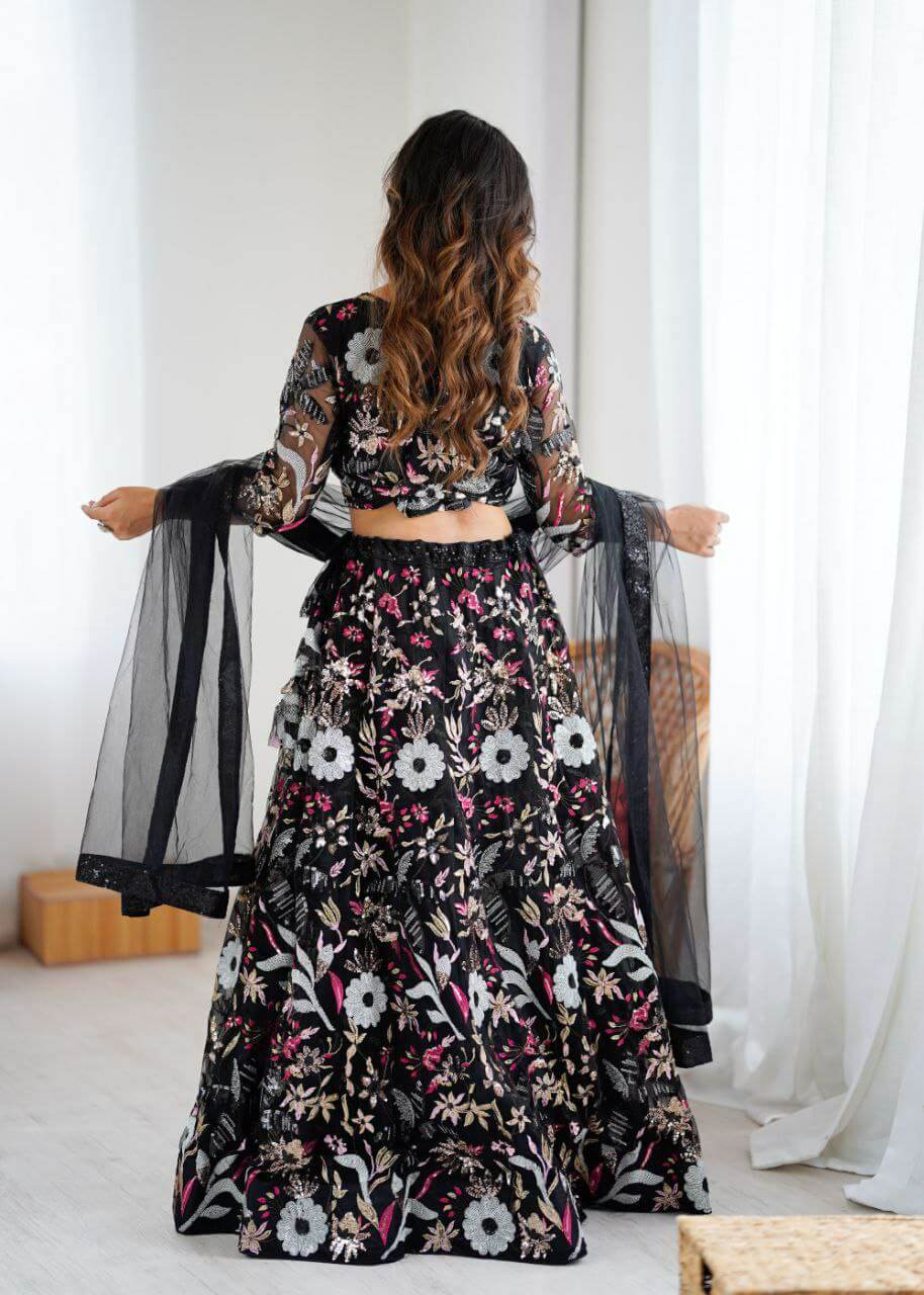 Premium Butterfly Net Lehenga Embellished Lehenga