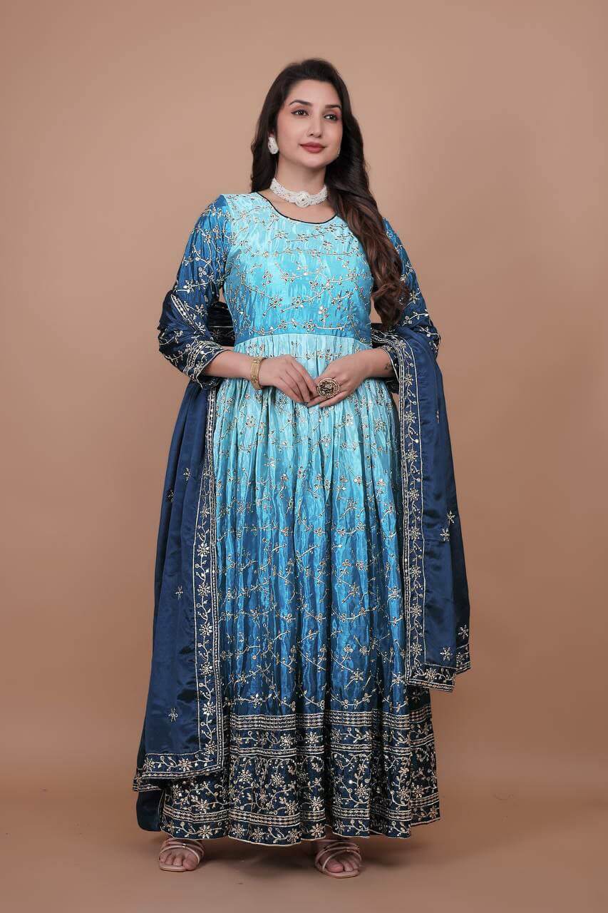 Gown With Dupatta for women 2 colour