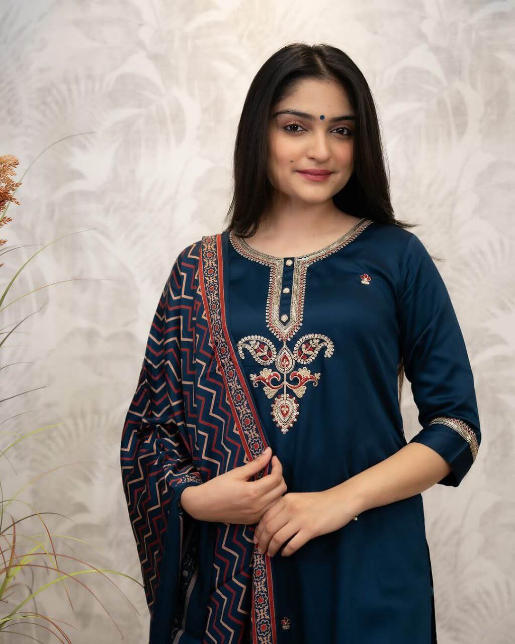 Beautiful pure viscose Chanderi kurti set for women