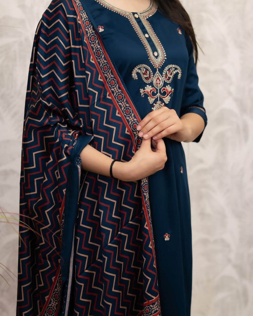 Beautiful pure viscose Chanderi kurti set for women