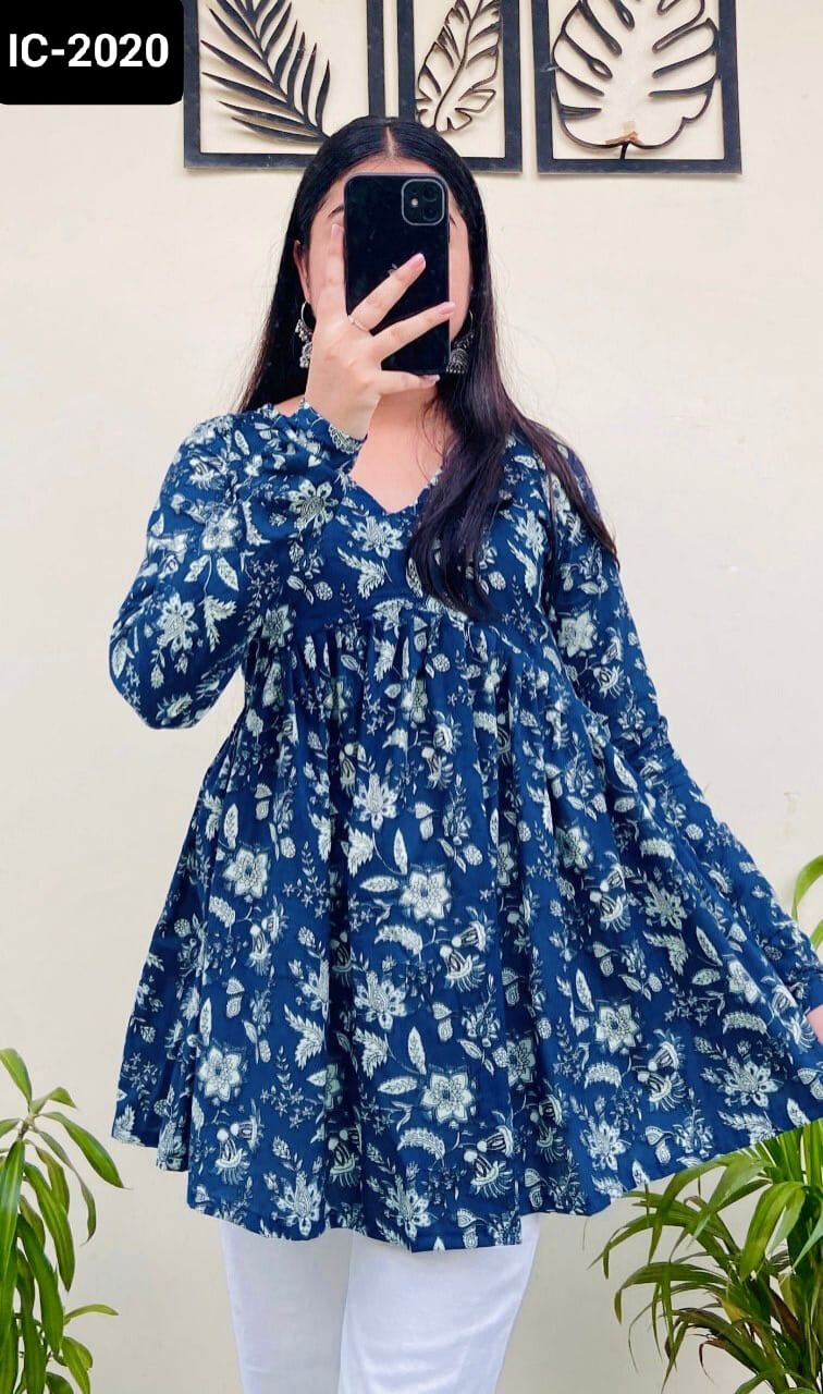 Long sleeve printed tops for office and regular wear