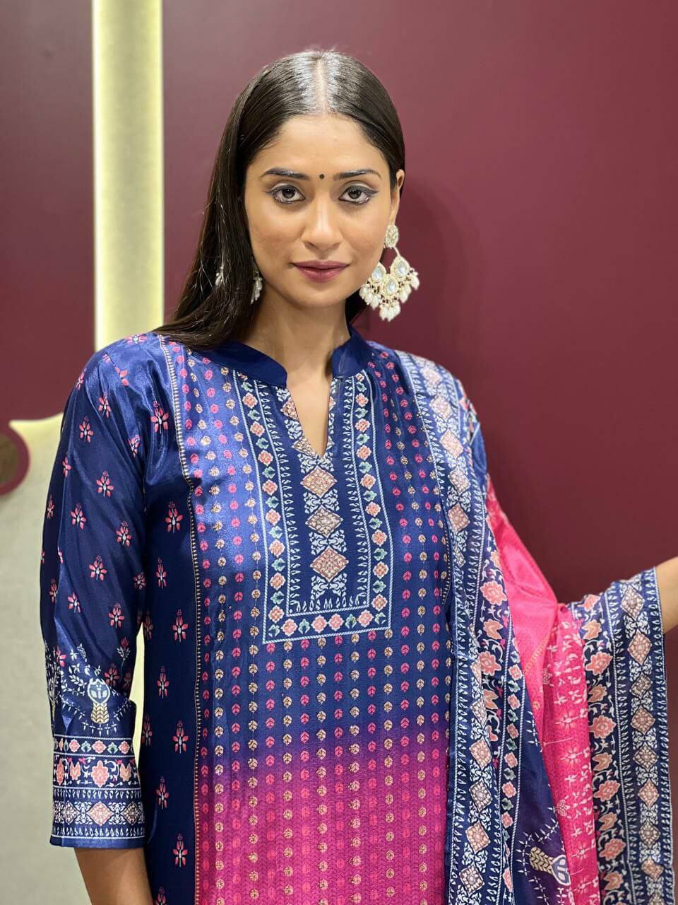 navy blue Kurti with Plazzo set for women