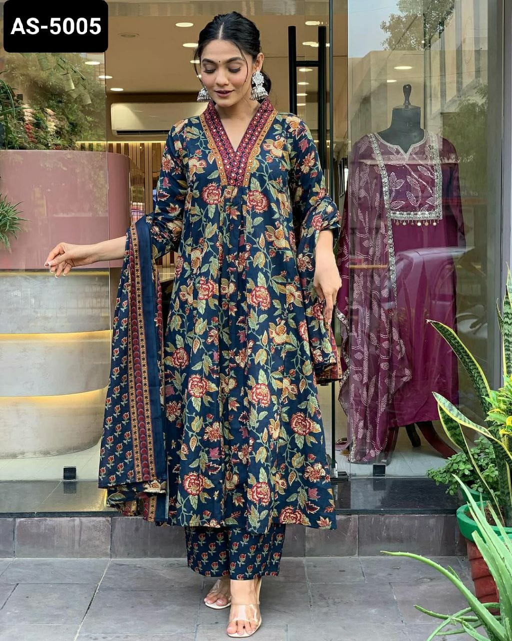 Heavy reyon Printed Kurti Set