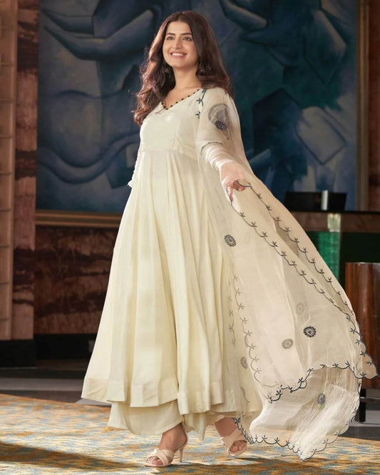 Vichitra Silk Kurti Set For Women