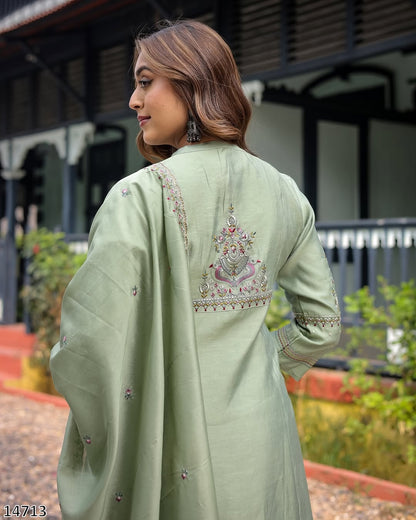 Silk Kurti Set For Women l Kurti Pant Dupatta  50% OFF l Ajinkya Shop