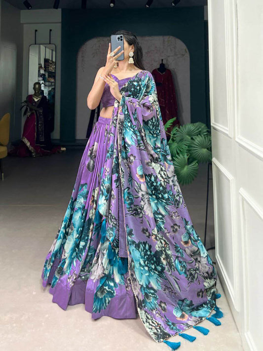 Beautiful Tasar Silk Lehenga For Women