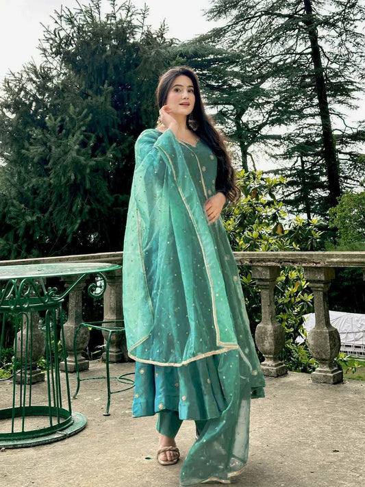 Silk Anarkali Suit For Women
