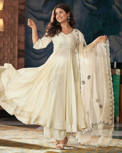 Vichitra Silk Kurti Set For Women
