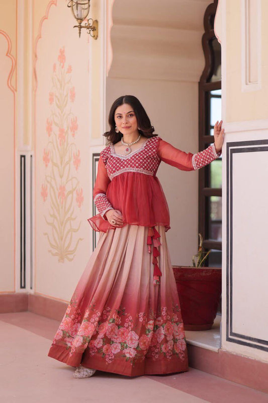 Lehenga with blouse 2 colors