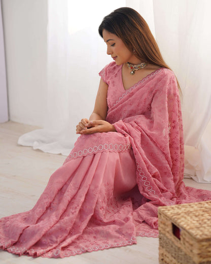Pure silky crush saree for women