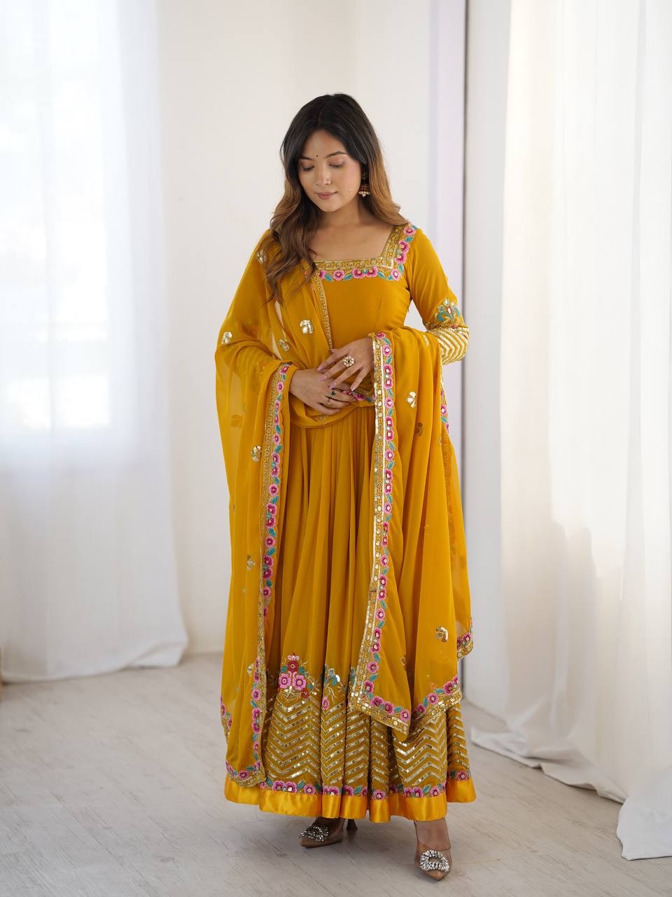 Yellow Kurti Set for Women