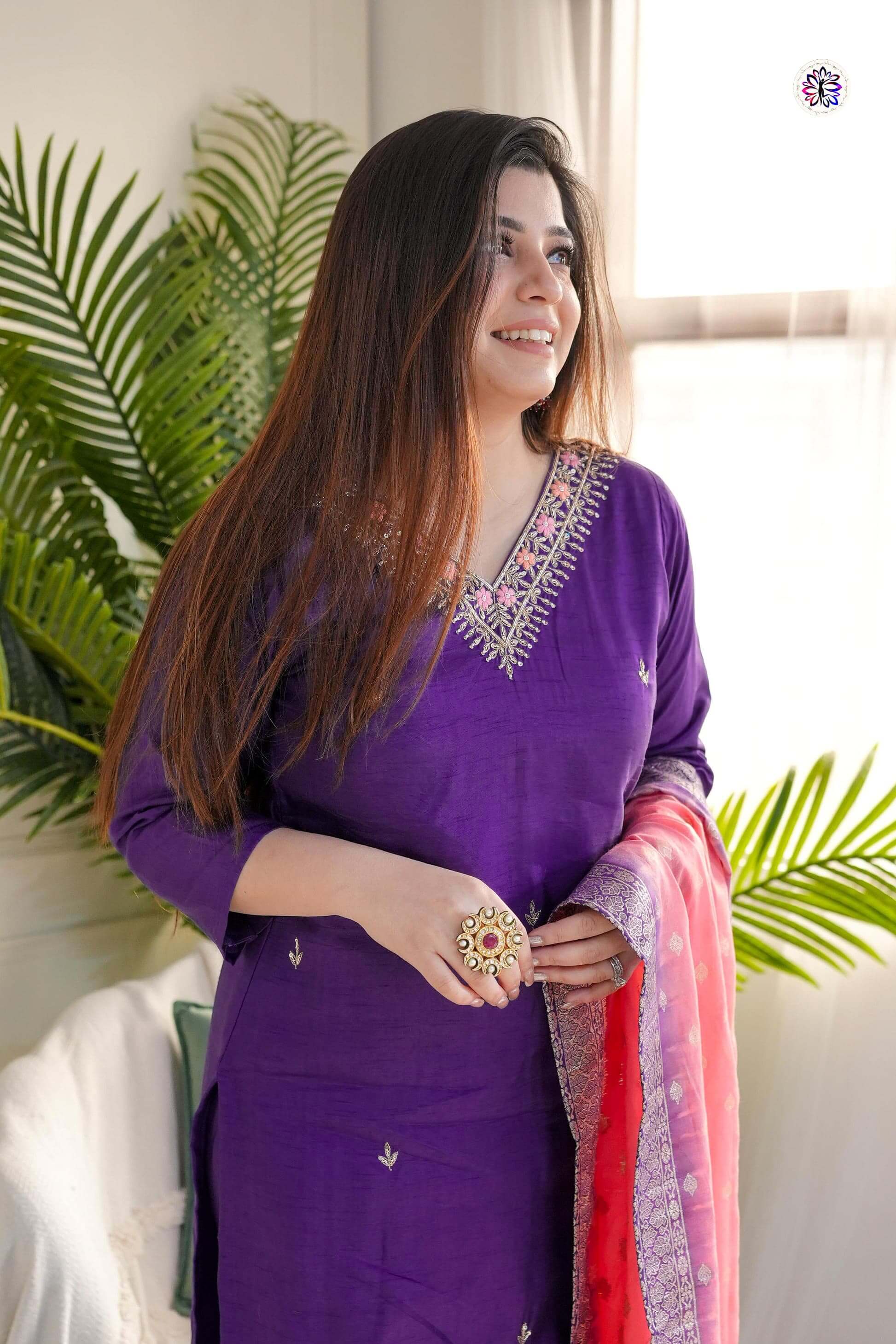 violate vichitra kurti set for women