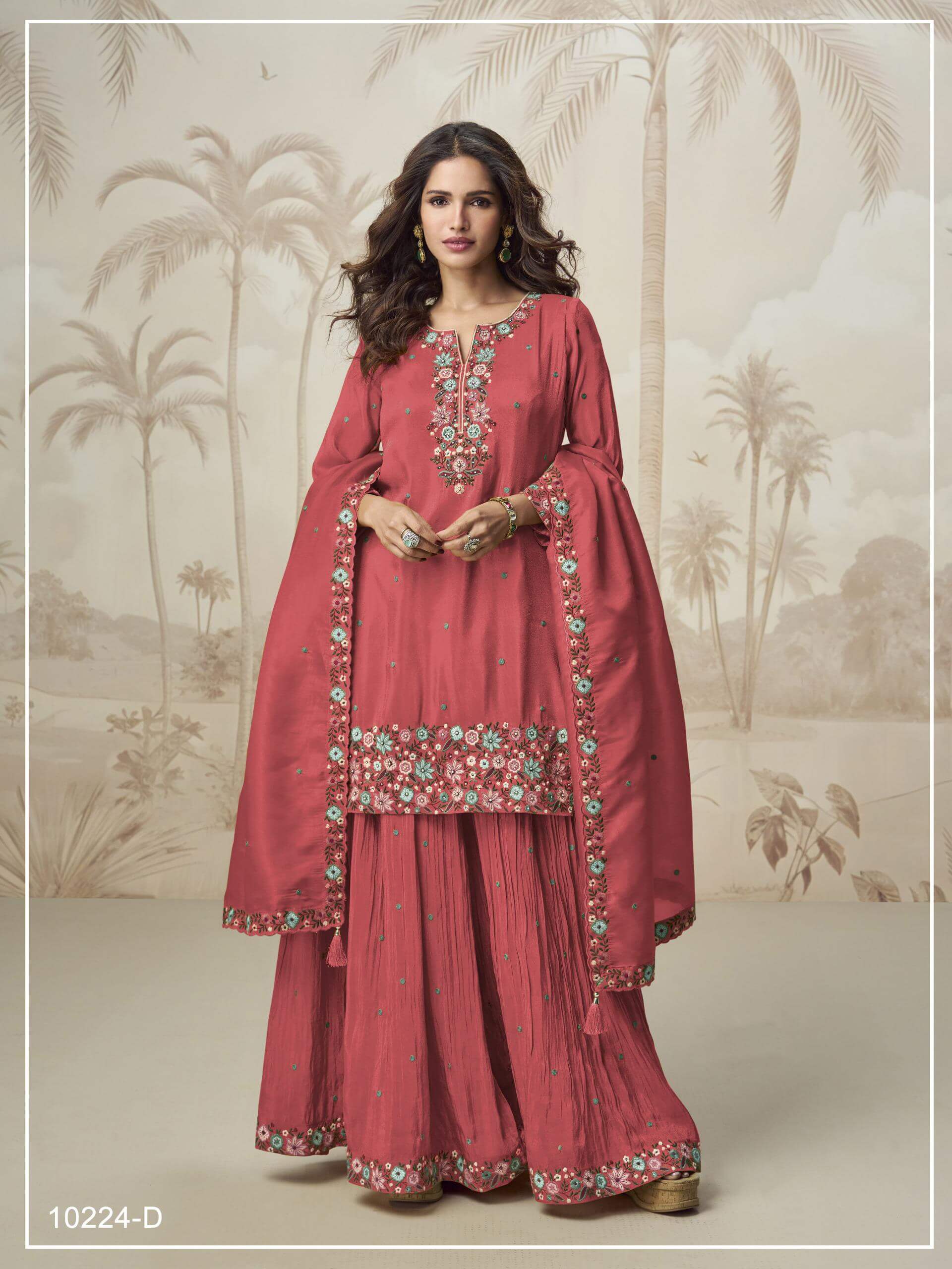 rose salwar set for women kurta salwar dupatta 