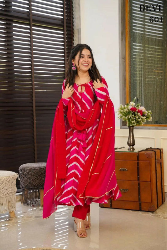 Gown Tebby Silk With Digital Printed