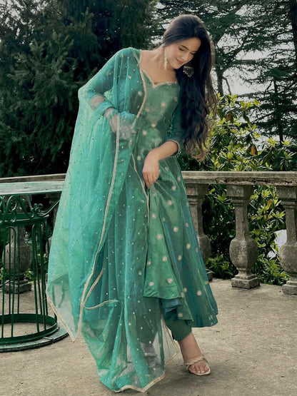 Silk Anarkali Suit For Women