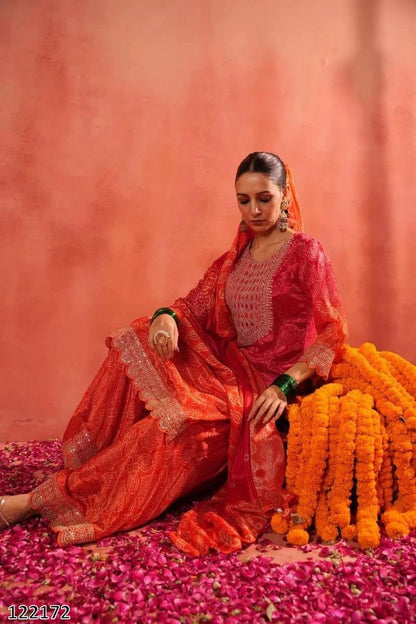 Elegant Festival Wear Sharara Suit for Women – Chinon Silk