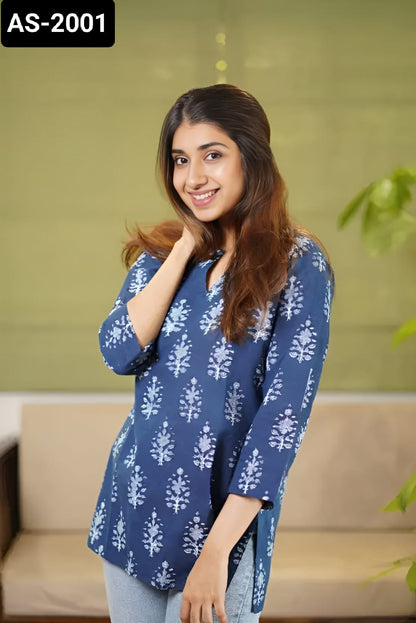 Hevy reyonwith Digital Print Kurti Top 8 designs