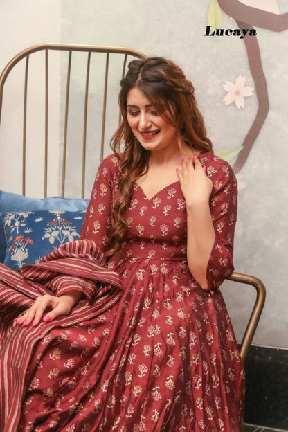 CHOCOLATE KURTI SET FOR WOMEN | 50%OFF | AJINKYA SHOP 