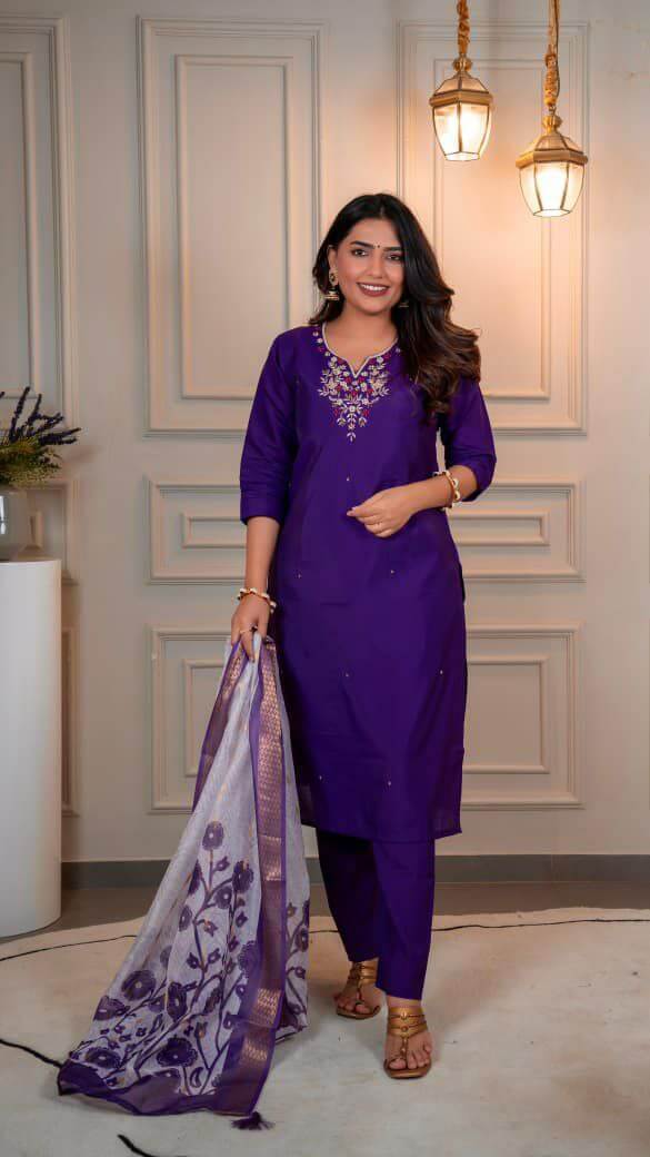 Purple kurti Set for Women