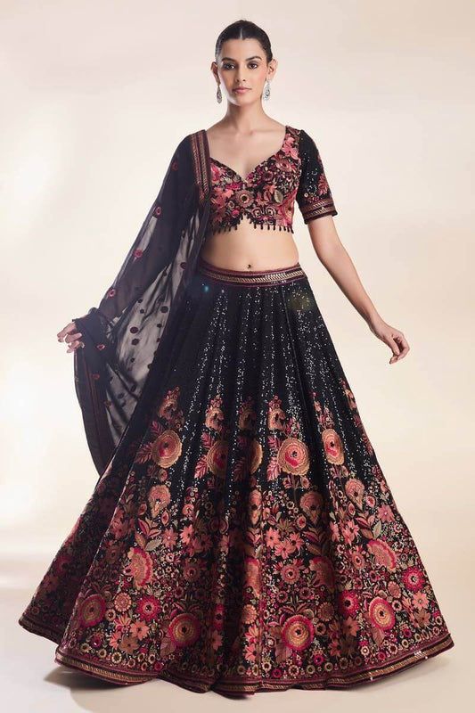 Black lehenga for women