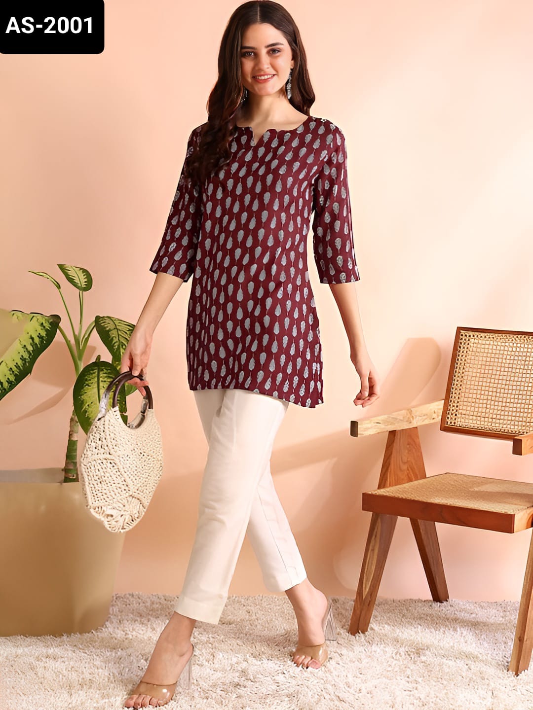 Hevy reyonwith Digital Print Kurti Top 8 designs