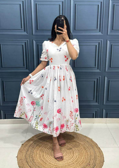 muslin cotton gown for women 3 colors