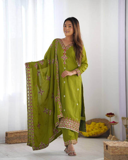 Silk Kurti Set for Women 3 colors