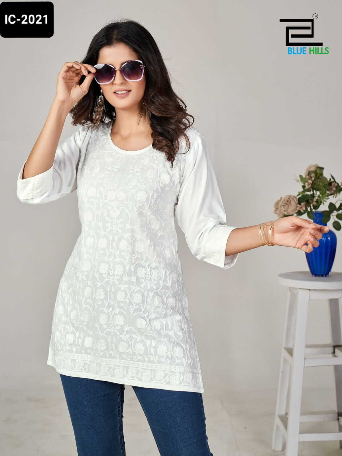 White short top kurti for women 