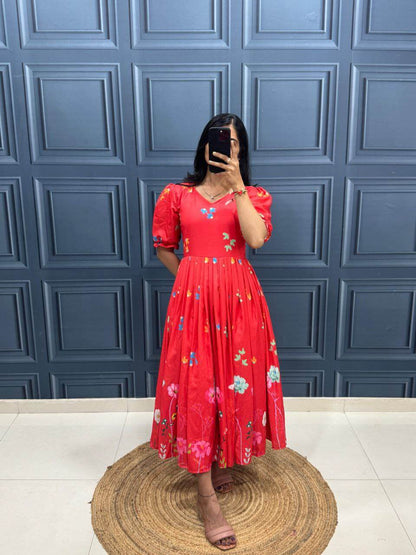 muslin cotton gown for women 3 colors