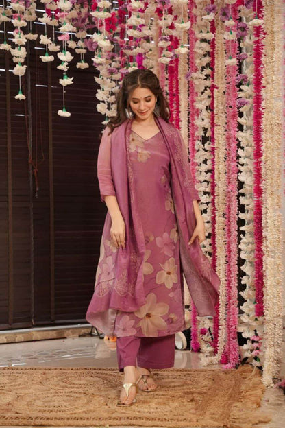 Pure Viscose Assam Silk Kurti Set