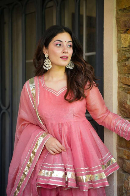 pink kurti set for women l pink dress set for women l Ajinkya Shop