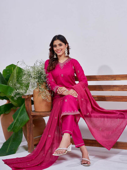 Rani pink Kurtis Set for Women