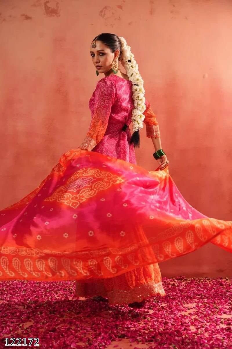 Designer Sharara Set with Digital Print and Embroidered Top