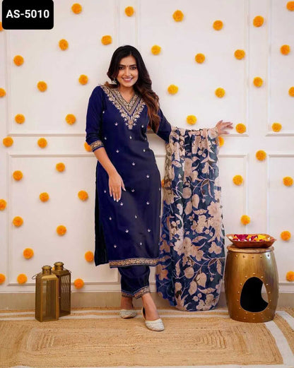 BLUE KURTI SET FOR WOMEN | 50%OFF | AJINKYA SHOP 