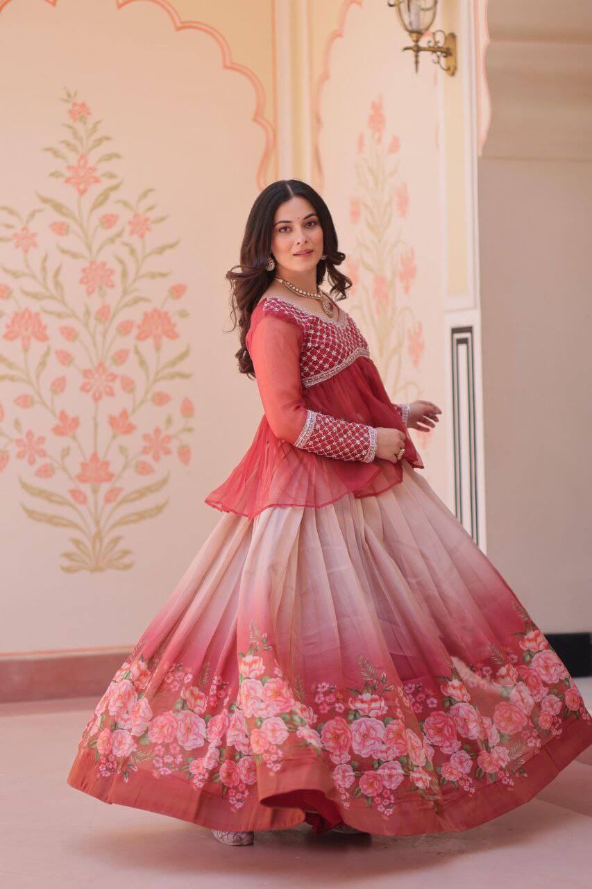 Lehenga with blouse 2 colors