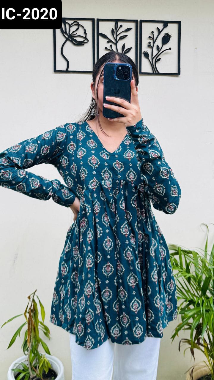 Long sleeve printed tops for office and regular wear