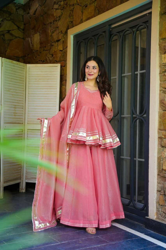 pink kurti set for women l pink dress set for women l Ajinkya Shop