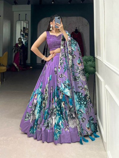 Beautiful Tasar Silk Lehenga For Women
