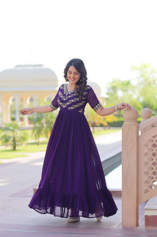 blue gown for women Faux gown 