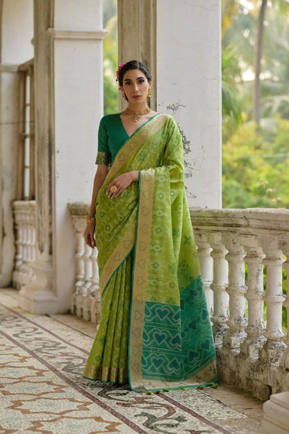 Green Silk saree for women soft silk saree 