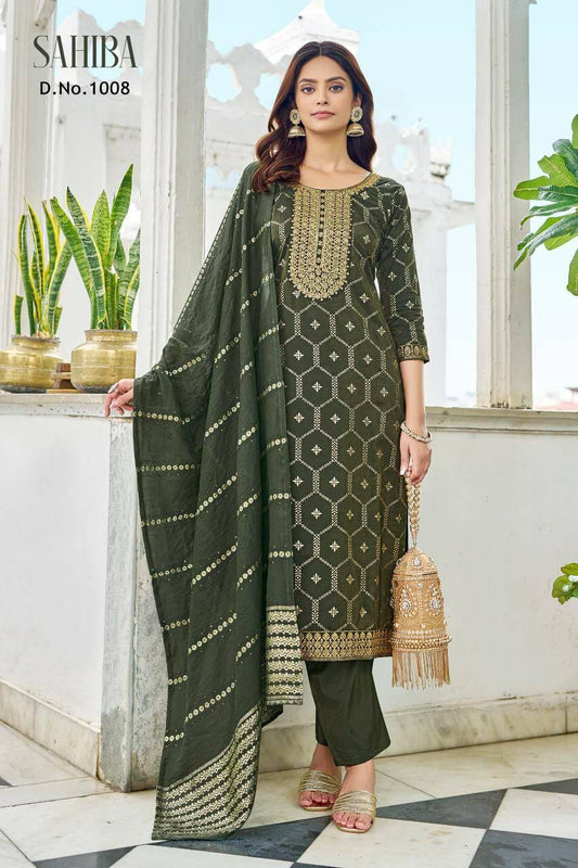 green kurti set for women kurti pant dupatta