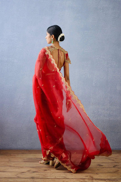 Saree for women red color