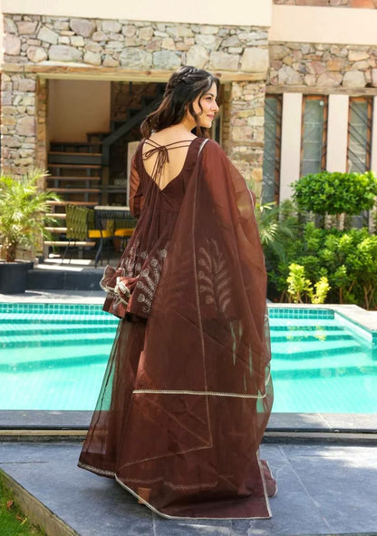 kurti set for women brown kurti set kurti pant dupatta 